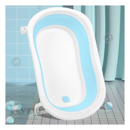 Bañera para Bebe Plegable en Color Celeste Y+Papel de Regalo