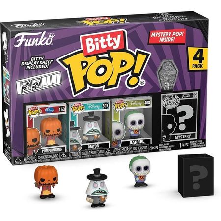 Funko Bitty Pop! Mini figuras de colección paquete de 4 de Nightmare Before Christmas.