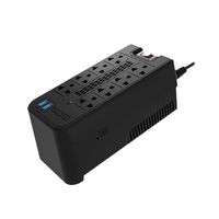 Estabilizador De Voltaje Forza Fvr-1222Usb 1200Va 600W Color Negro