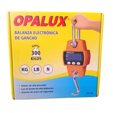 Balanza Colgante Opalux 300kg Digital Gancho Alta Precisión