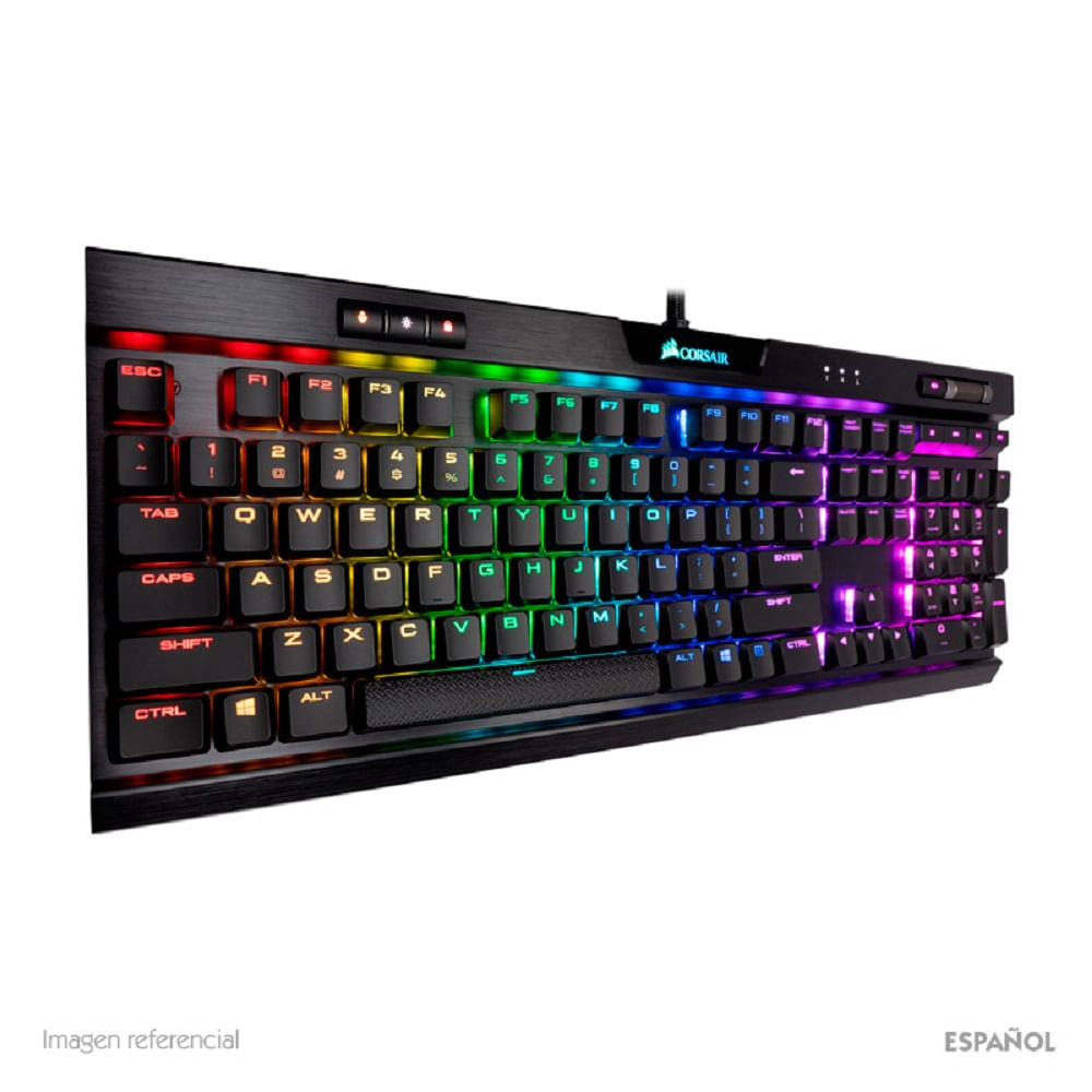 Teclado Corsair K70 RGB , mecánico, Multimedia USB, retroiluminado