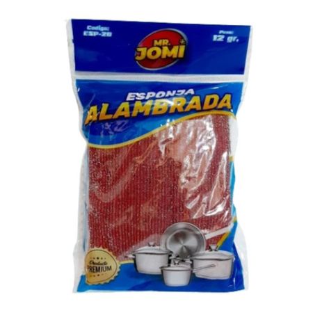 Esponja Alambrada Lavavajillas Para Ollas Rojo 17cm Mr Jomi