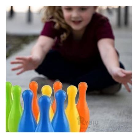 Juego de Bolos Set de 10 Pines para Niños de Multicolor