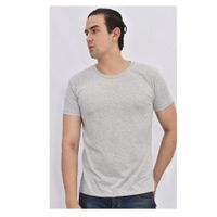 Polo Básico para Hombre Cuello Redondo Gris Talla M