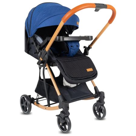 Coche Mecedora Petricor con Mango Reversible Azul