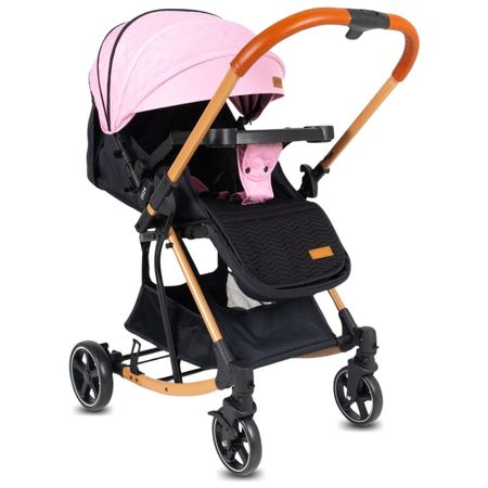 Coche Mecedora Petricor con Mango Reversible Rosa