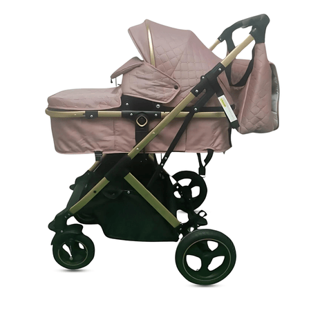 Coche Moisés Barbara con Bolsa Pañalera Rosa