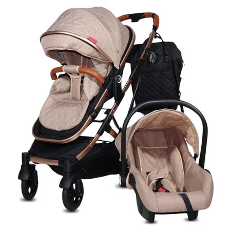 Coche Moisés Mini 4 en 1 Lietti con Portabebé Beige