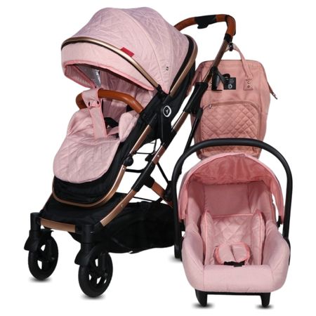 Coche Moisés Mini 4 en 1 Lietti con Portabebé Rosa