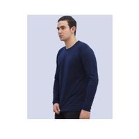 Polo Básico Manga Larga Azul Marino  para Hombre Talla s