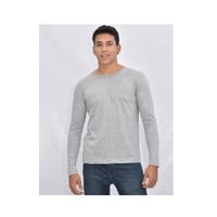 Polo Básico Manga Larga Gris  para Hombre Talla s