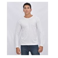 Polo Básico Manga Larga Blanco para Hombre Talla s