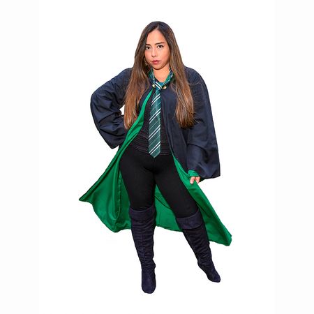 Túnica Uniforme Harry Potter Slytherin Talla L Color Verde