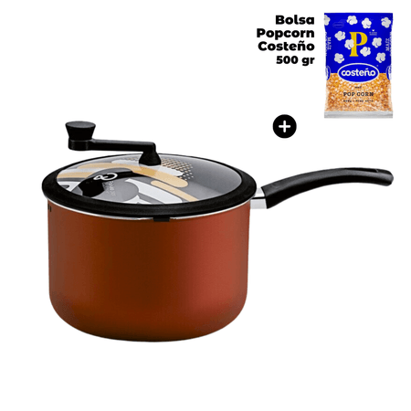 Combo de Olla para Hacer Popcorn 22cm + Maiz Pop Corn - PANELUX