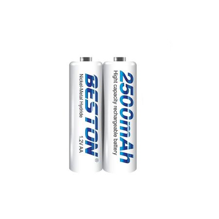 Blister 2 Baterias de Litio Recargable AA Pilas 1.2V 2500mAh BESTON