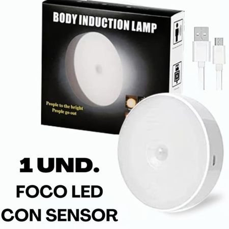 Foco con Sensor de Movimiento Recargable