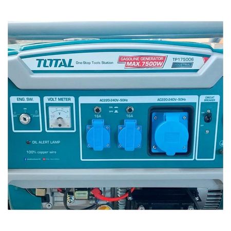 Generador a Gasolina 7500w con Arrancador Electrico Industrial Total TP175006