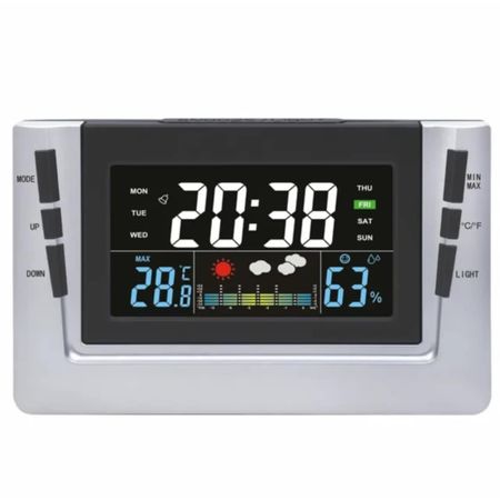 Reloj Digital Alarma de Oficina con Temperatura y Humedad Decoración