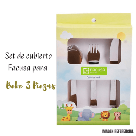 Set de Cubiertos Bebe Facusa X3 Pzas