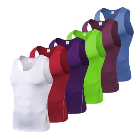 Chaleco Ajustado de Entrenamiento para Hombre de Secado Rápido 1001 Paquete D Multicolor3 XXL