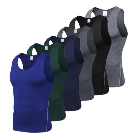 Chaleco Ajustado de Entrenamiento para Hombre de Secado Rápido 1001 Paquete C Multicolor2 3XL