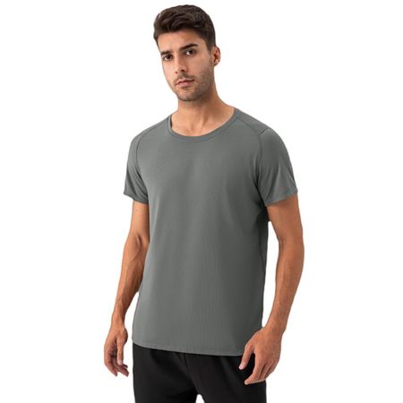 Camiseta Deportiva con Cuello Suelto para Hombre 31226 gris  XXL