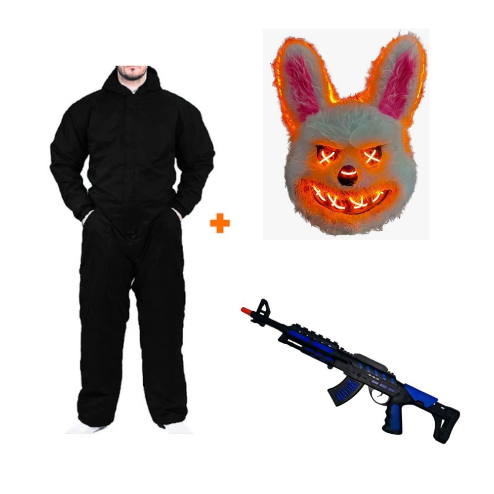 Disfraz Máscara Conejito Led Halloween Cosplay Talla S