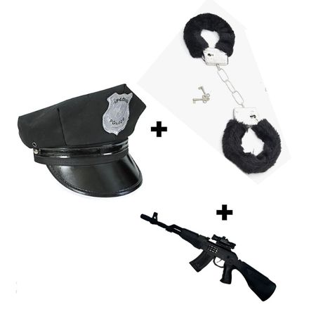 Disfraz Pack Policia Teddy con Accesorios Halloween Fest