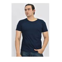 Polo Básico para Hombre Cuello Redondo Azul Marino Talla L