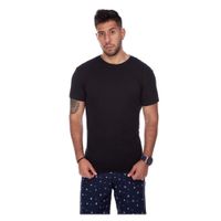 Polo Básico para Hombre Cuello Redondo negroTalla L