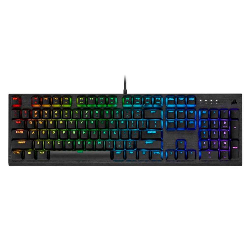 Teclado mecánico de juego CORSAIR K60 RGB PRO LOW PROFILE CHERRY MX Low Profile Speed