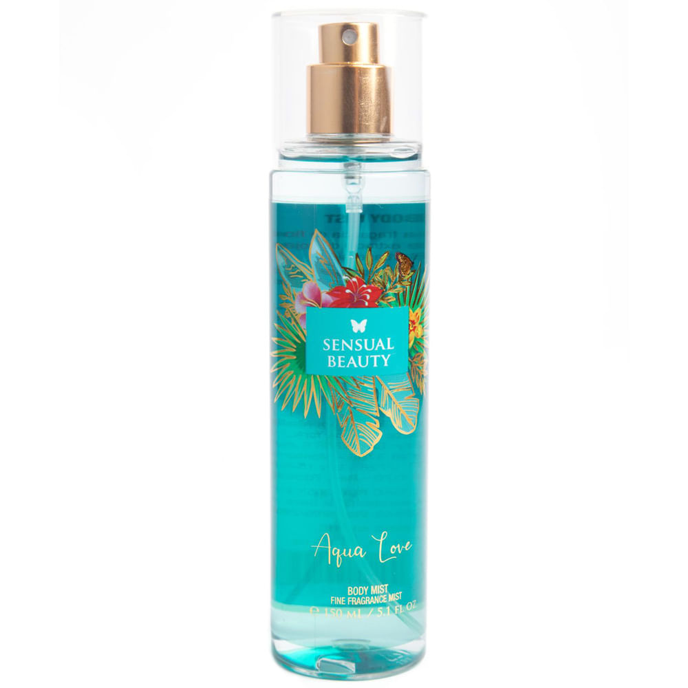Body Mist SENSUAL BEAUTY Aqua Love Frasco 150ml