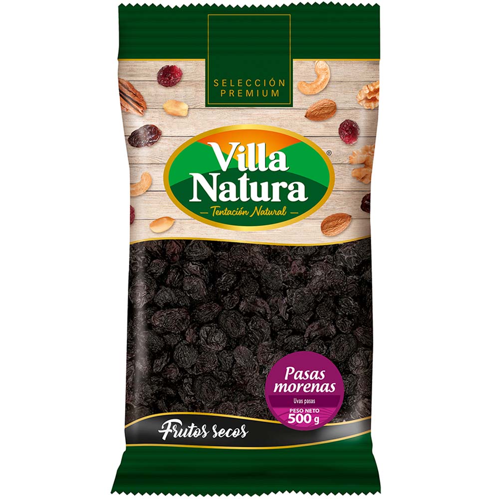 Pasas Morenas VILLA NATURA Bolsa 500g