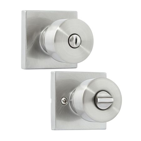 Chapa Pomo de Baño Bilbao Bronce/Acero Plata Kwikset