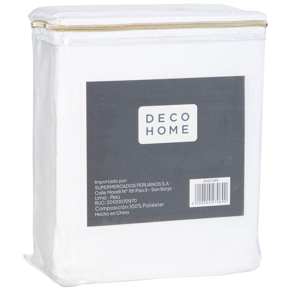 Sábana DECO HOME 2 Plazas Premium Blanco