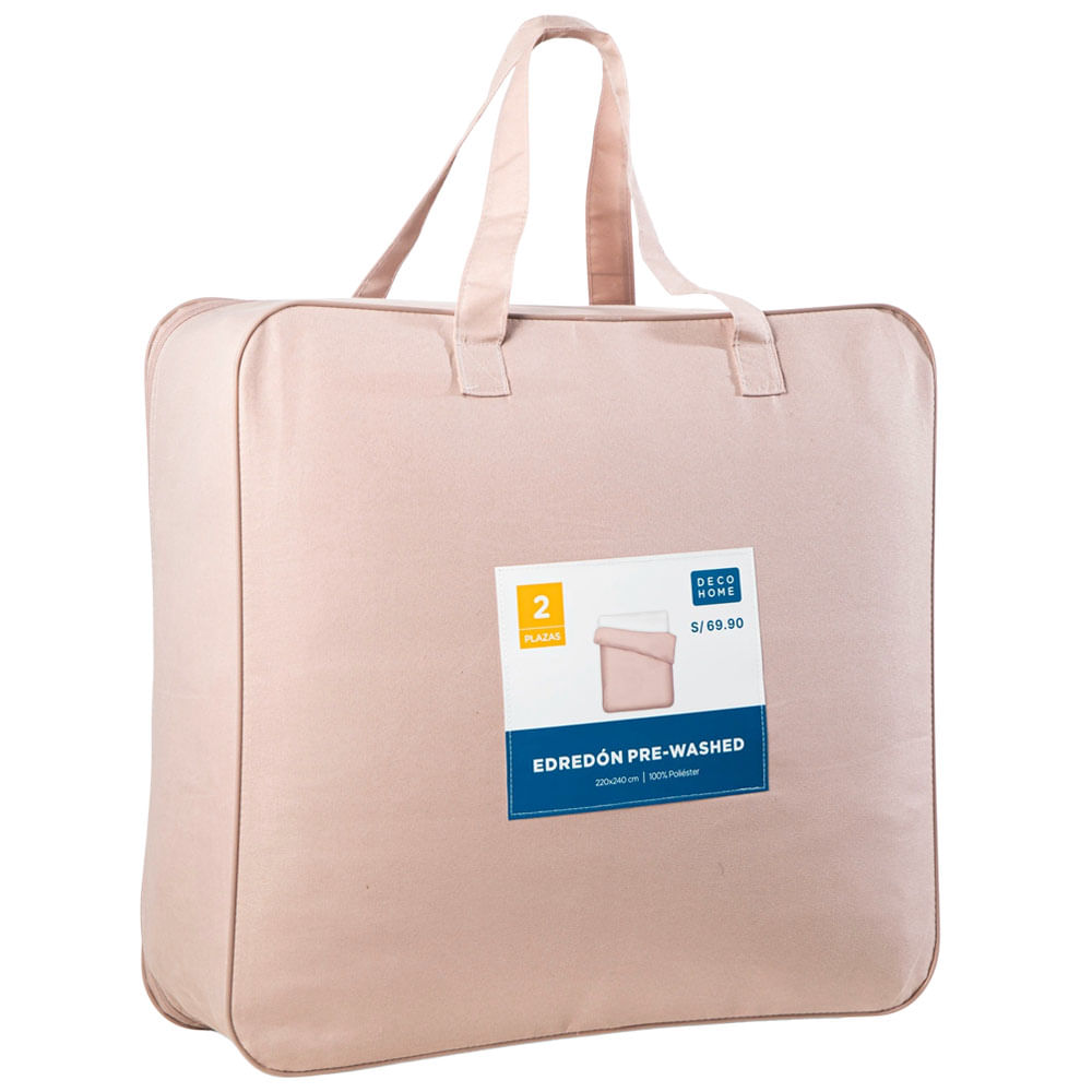 Edredones DECO HOME Pre-Washed Rosa 2 Plazas