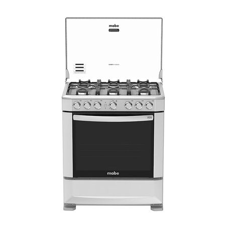 Cocina de Pie a Gas GLP Mabe CMP7620FX0 6 Hornillas Acero Plata 76cm | con Horno