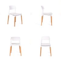Silla con Respaldo Modelo Millan Color Blanco Pack x4