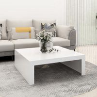 Mesa de Centro Cuadrada TU MESITA Yanira color Blanco