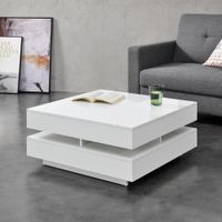 Mesa de Centro Cuadrada TU MESITA Kristel color Blanco