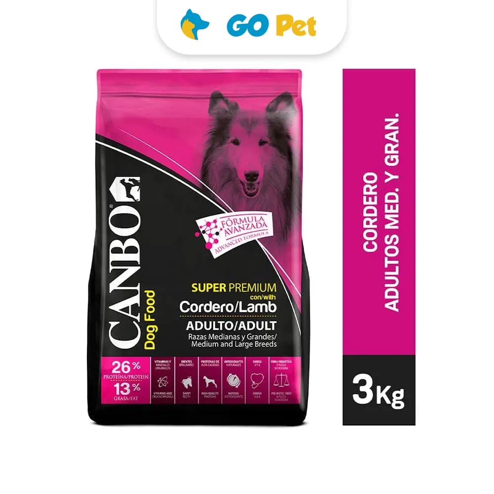 Alimento para Perros Canbo Cordero Adulto Razas Medianas y Grandes 3 Kg