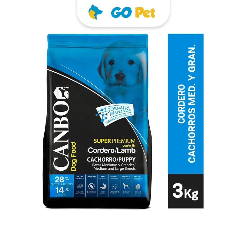 Alimento para Perros Canbo Cordero Cachorro Razas Medianas y Grandes 3 Kg