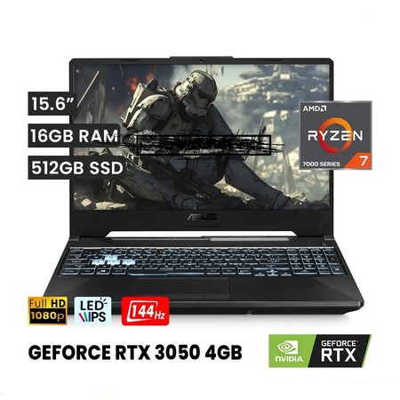 Laptop ASUS TUF FA506NCR-HN005W R7 7435HS 16gb 512gb ssd 4G Video RTX3050 15.6 FHD 144HZ Window 11