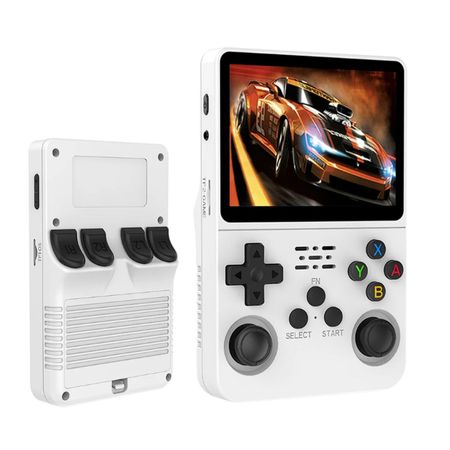 Consola de Videojuegos Portatil Retro R36S Blanco SD Kingston 128GB