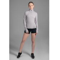 Polera Deportiva con Cierre Medio Cool Gray