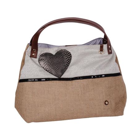 Bolso Corazón Gris Caimán