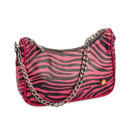 Cartera Marilyn Cebra Negro Fucsia