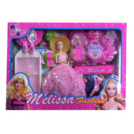 Melissa Fashion Set de Muñeca con Accesorios de Moda y Outfits