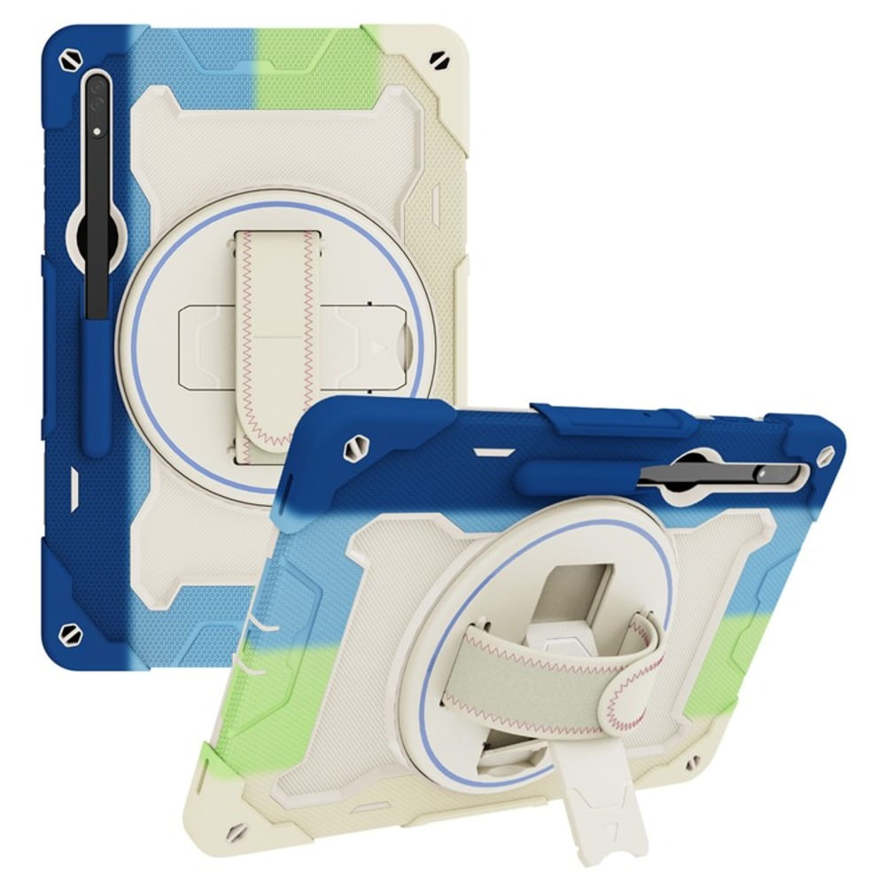 Funda para Samsung Tab S9 - Armor Defender 360 Arcoiris Azul Resistente a Caidas