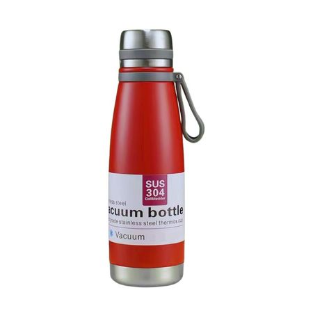 Termo Tomatodo De 600 ML Acero Inoxidable Color Rojo